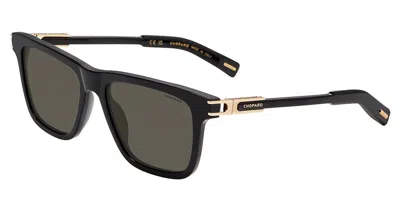 Chopard Polarized Smoke Square Men's Sunglasses Sch398 700p 57 In ["black"]