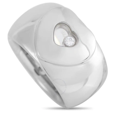 Chopard Happy Diamond 18k White Gold Diamond Heart Ring In Multi-color