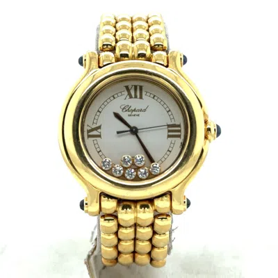 Chopard Happy Sport Quartz White Dial Ladies Watch 27/6137-23 In Gold