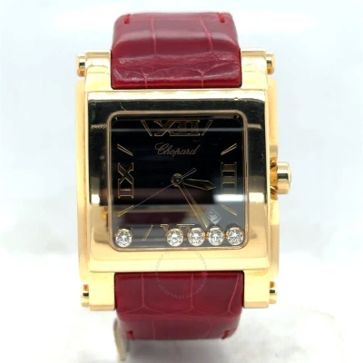 Chopard Happy Sport Square Quartz Black Dial Men's Watch 28/73670 In Red