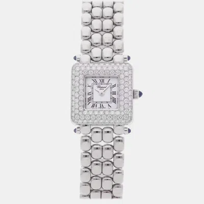 Pre-owned Chopard Happy Sport Women's Watch 22 Mm In White