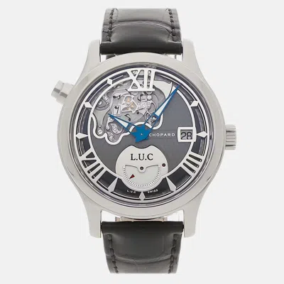 Pre-owned Chopard L.u.c. Tech Strike One 168510-3001 Grey Titanium Men's Wristwatch 40 Mm In Gray