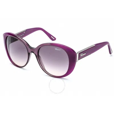 Chopard Purple Gradient Oval Ladies Sunglasses Sch188s 0d78 54