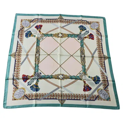 Pre-owned Chopard Rare  Luc Silk Scarf Carre 90 Green Vintage Limited Edition 94/200