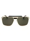 Chopard Rectangular Metal Men's Sunglasses In Neutral