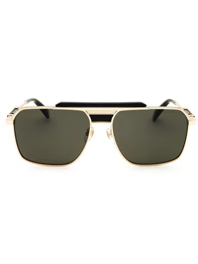 Chopard Rectangular Metal Men's Sunglasses In Neutral