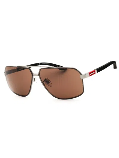 Chopard Rectangular Metal Men's Sunglasses - Schg89 Model In Silver