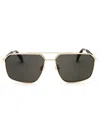 Chopard Rectangular Metal Mini Sunglasses For Men In Gold