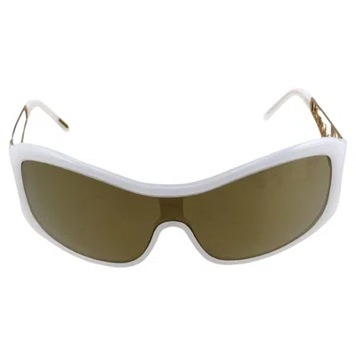 Pre-owned Chopard Rectangular Shield White & Gold Ladies Sunglasses Sch 029s 9en Ch 294314