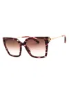 Chopard Rectangular Women's Designer Sunglasses In Brown