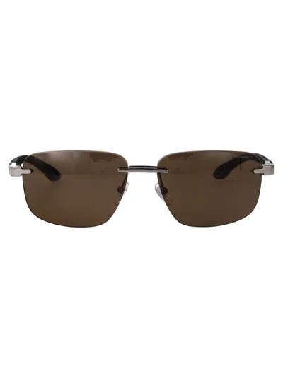 Chopard Rimless Sunglasses Schl22 V 0509 In Brown
