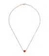 Chopard My Happy Hearts 18-karat Rose Gold Carnelian Necklace In Rose Gold