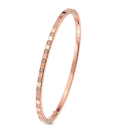 Chopard Rose Gold And Diamand Ice Cube Bangle