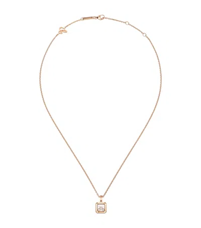 Chopard Rose Gold And Diamond Happy Diamonds Icons Necklace