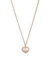 Chopard Rose Gold And Diamond Happy Diamonds Icons Necklace In Rose Gold