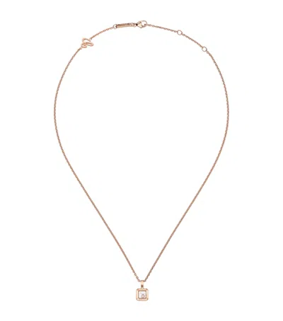 Chopard Rose Gold And Diamond Happy Diamonds Icons Pendant Necklace