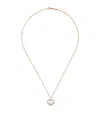 Chopard Rose Gold And Diamond Happy Diamonds Icons Pendant Necklace In Rose Gold