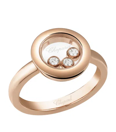 Chopard Rose Gold And Diamond Happy Diamonds Icons Ring