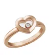 Chopard Rose Gold And Diamond Happy Diamonds Icons Ring In Rose Gold