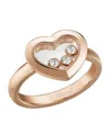 Chopard Rose Gold And Diamond Happy Diamonds Icons Ring In Rose Gold