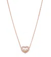Chopard Rose Gold And Diamond Happy Diamonds Necklace In Rose Gold