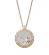 Chopard Rose Gold And Diamond Happy Diamonds Pendant In Rose Gold