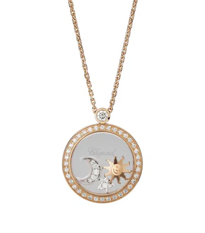 Chopard Rose Gold And Diamond Happy Diamonds Pendant