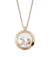 Chopard Rose Gold And Diamond Happy Diamonds Pendant In Rose Gold