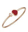 Chopard Rose Gold And Diamond Happy Hearts Bangle In Rose Gold