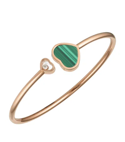 Chopard Rose Gold And Diamond Happy Hearts Bangle