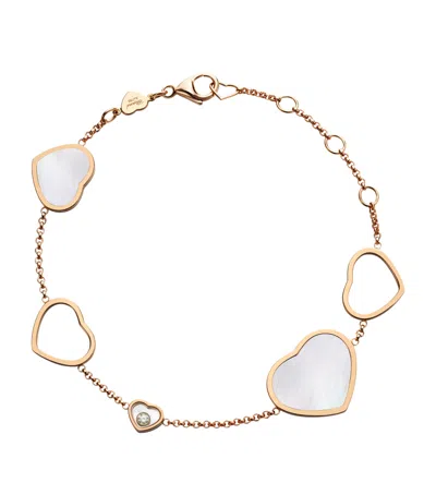 Chopard Rose Gold And Diamond Happy Hearts Bracelet