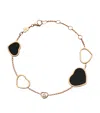 Chopard Rose Gold And Diamond Happy Hearts Bracelet In Rose Gold