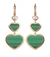 Chopard Rose Gold And Diamond Happy Hearts Drop Earrings In Rose Gold