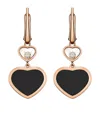 Chopard Rose Gold And Diamond Happy Hearts Earrings In Rose Gold