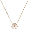 Chopard Rose Gold And Diamond Happy Hearts Necklace In Rose Gold