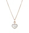 Chopard Rose Gold And Diamond Happy Hearts Pendant In Rose Gold