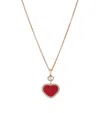 Chopard Rose Gold And Diamond Happy Hearts Pendant In Rose Gold