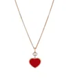 Chopard Rose Gold And Diamond Happy Hearts Pendant In Rose Gold
