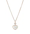 Chopard Rose Gold And Diamond Happy Hearts Pendant In Rose Gold