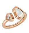 Chopard Rose Gold And Diamond Happy Hearts Ring In Rose Gold