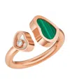 Chopard Rose Gold And Diamond Happy Hearts Ring In Rose Gold