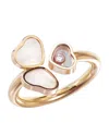 Chopard Rose Gold And Diamond Happy Hearts Ring In Rose Gold