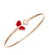 Chopard Rose Gold And Diamond Happy Hearts Wings Bangle In Rose Gold