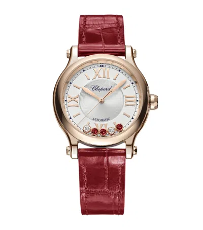 Chopard Rose Gold And Diamond Happy Sport Watch