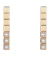 Chopard Rose Gold And Diamond Ice Cube Earrings In Rose Gold