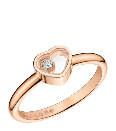 Chopard Rose Gold And Diamond My Happy Hearts Ring