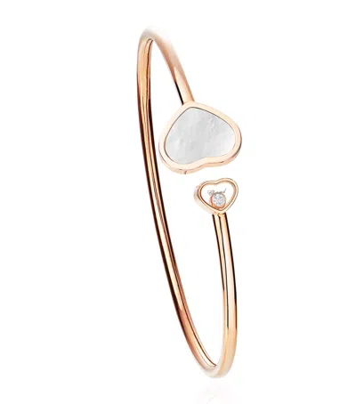 Chopard Rose Gold, Diamond And Mother-of-pearl Happy Hearts Bracelet