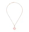 Chopard Rose Gold, Opal And Diamond Happy Hearts Pendant In Rose Gold