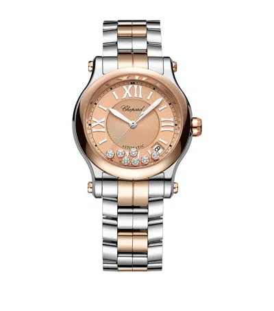 Chopard Rose Gold, Stainless Steel And Diamond Happy Sport Automatic Watch