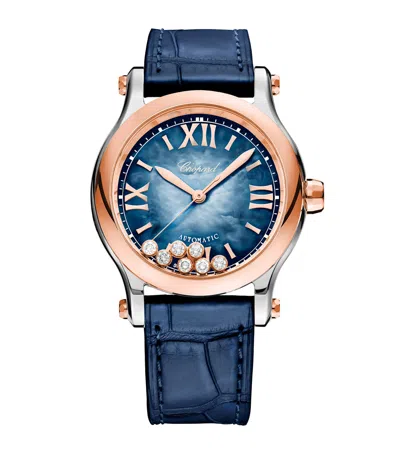 Chopard Rose Gold, Stainless Steel And Diamond Happy Sport Watch